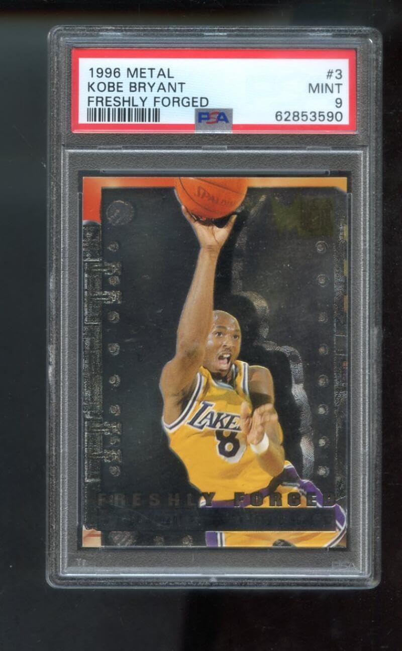 1996-97 Fleer Metal Freshly Forged #3 Kobe Bryant ROOKIE RC PSA 9 Graded Basketball Card NBA 96-97 Los Angeles Lakers 1997