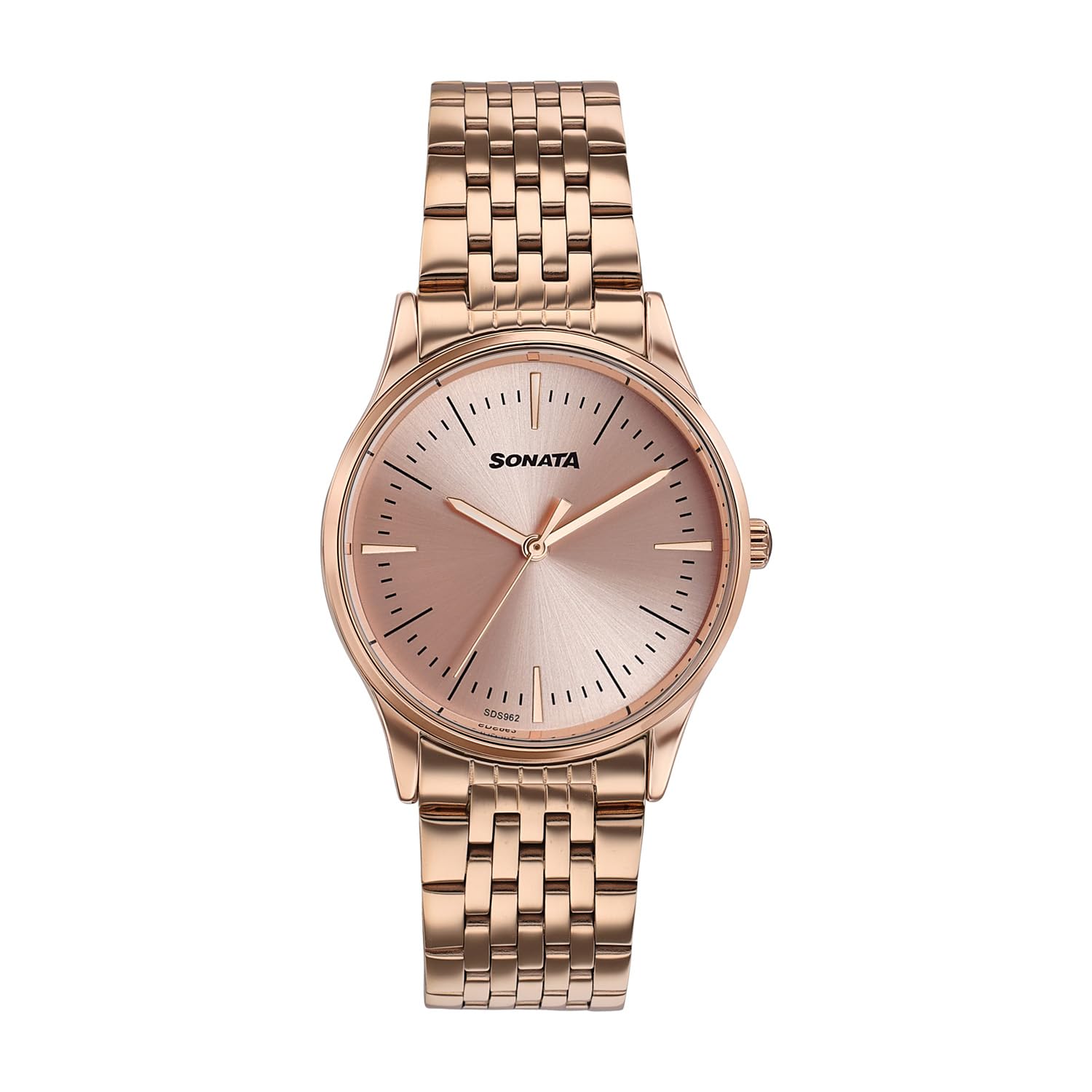 Sonata Verve Quartz Analog with Rose Gold Dial Rose Gold Sheet Metal Strap Watch for Women - 87103WM01-image-48
