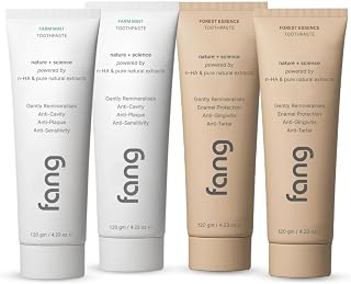 Toothpaste Combo Pack |Fluoride Free Hydroxyapatite, Teeth Whitening, Heals Sensitive Teeth, Fights Cavities, Gum Diseases, Bad Breath, SLS & Chemical Free (Pack of 4, Farm Mint & Forest Essence Tooth paste)