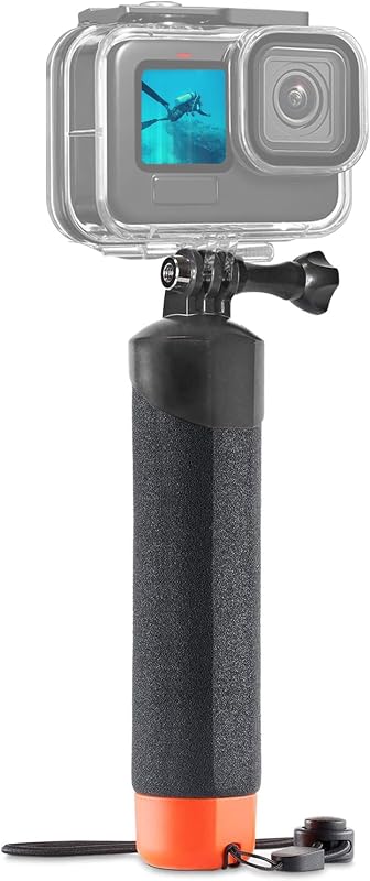 Waterproof Monopod Floating Hand Grip for Go Pro Hero 13/12/11/10/9/8/7/6/5/4k/max, DJI Osmo Action 6/5 pro/4/3, Insta 360 ace pro 2/X5/X4 Underwater Selfie Stick Grip