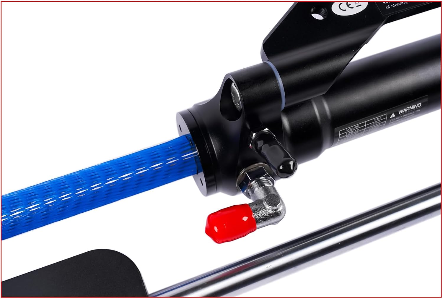 HC53453-3 Front Mount Hydraulic Outboard Steering Cylinder Replacement for Mercury 2.4/2.5 HP Nissan 90-140 HP Yamaha 40-90 HP F300-F350 HP 1984-