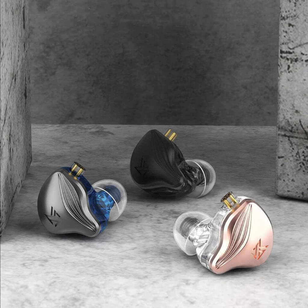 KZ ZEX Earbuds 1 electrostatic + 1 Dynamic Earphone in Ear Monitor Headphone with Detachable Cables Suitable for Audio Engineer, Musician (Black, with Mic)