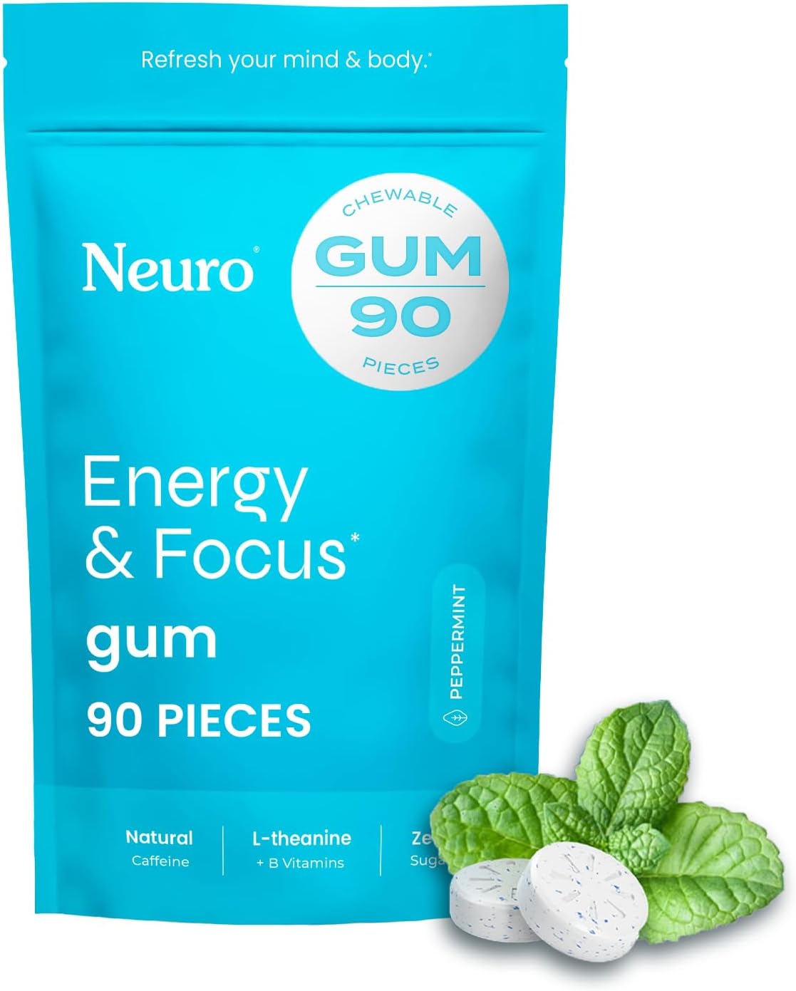 Neuro Energy & Focus Gum – 40mg...
