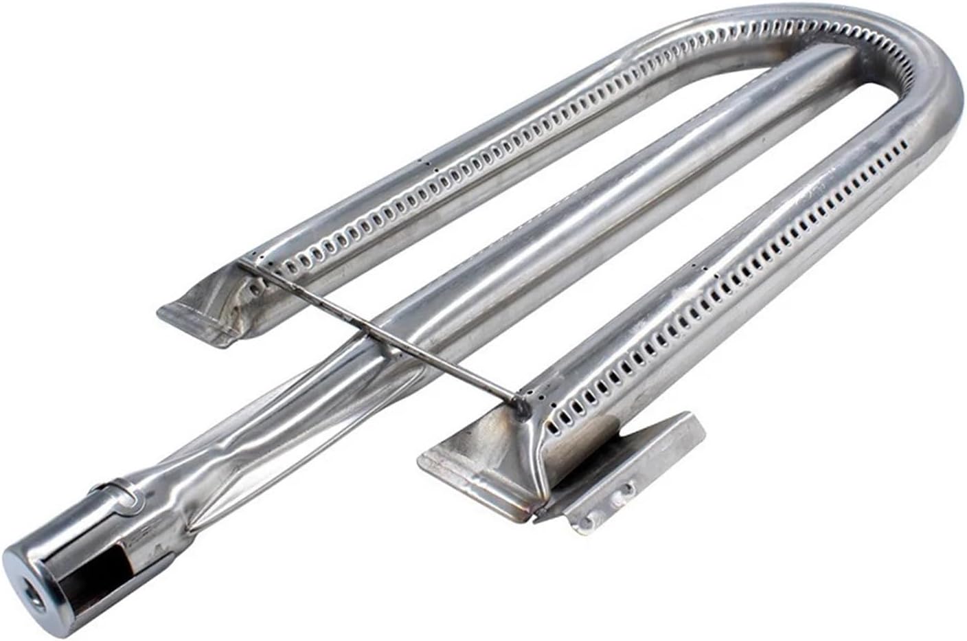 304 Stainless Steel BBQ Grill Pipe Burner BTU 40000 Cooktop Stove Head Gas Tubular Commercial U-Shaped for Oven, Grill, Fryer