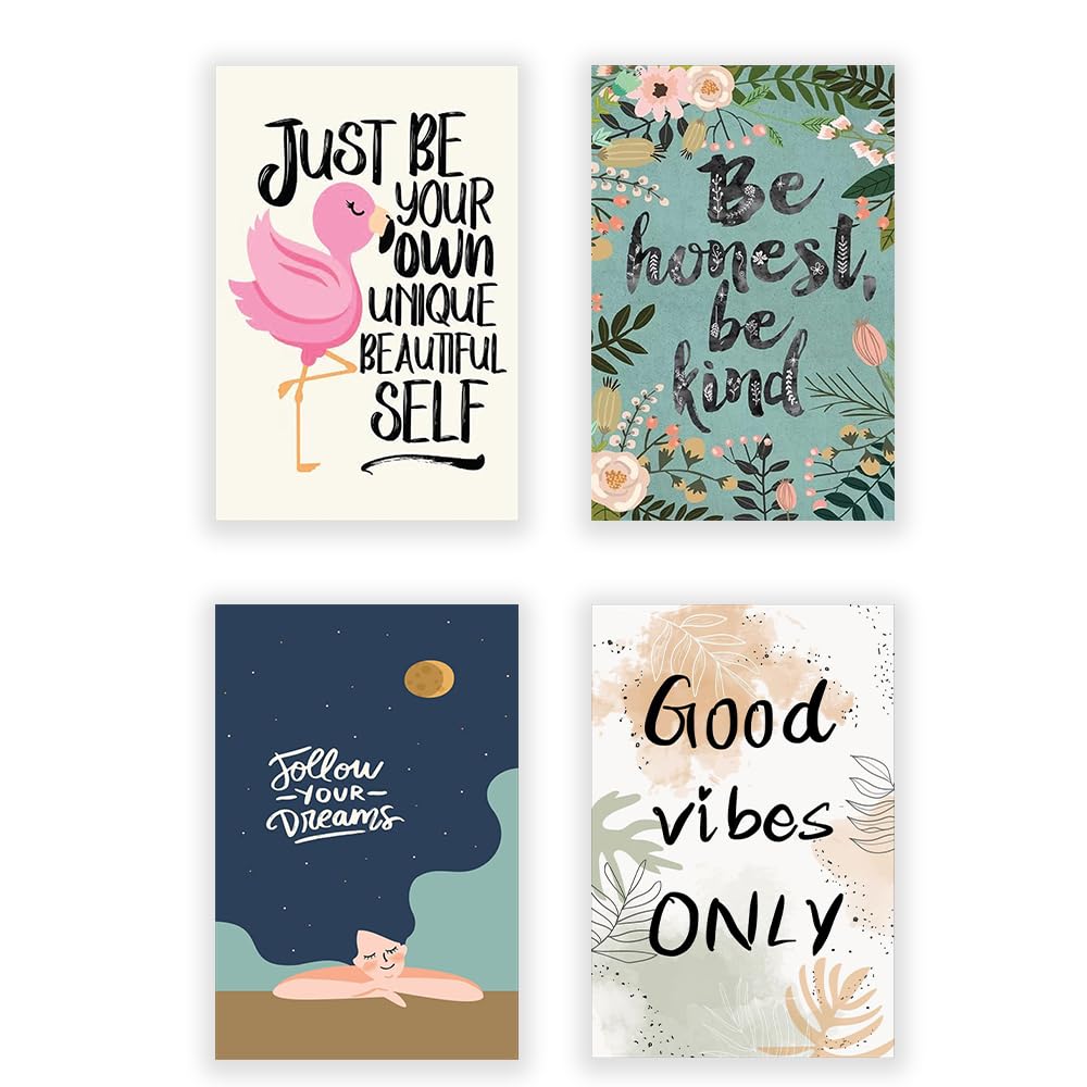 Eurotex Wall Poster for Wall Décor | Motivational Quotes Wall Poster | Wall Décor for Bedroom, Living room, Office, Home | Poster Size 12 in X 18 in | Pack of 4 (B0D7VKKKJ3) Amazon Price History, Amazon Price Tracker