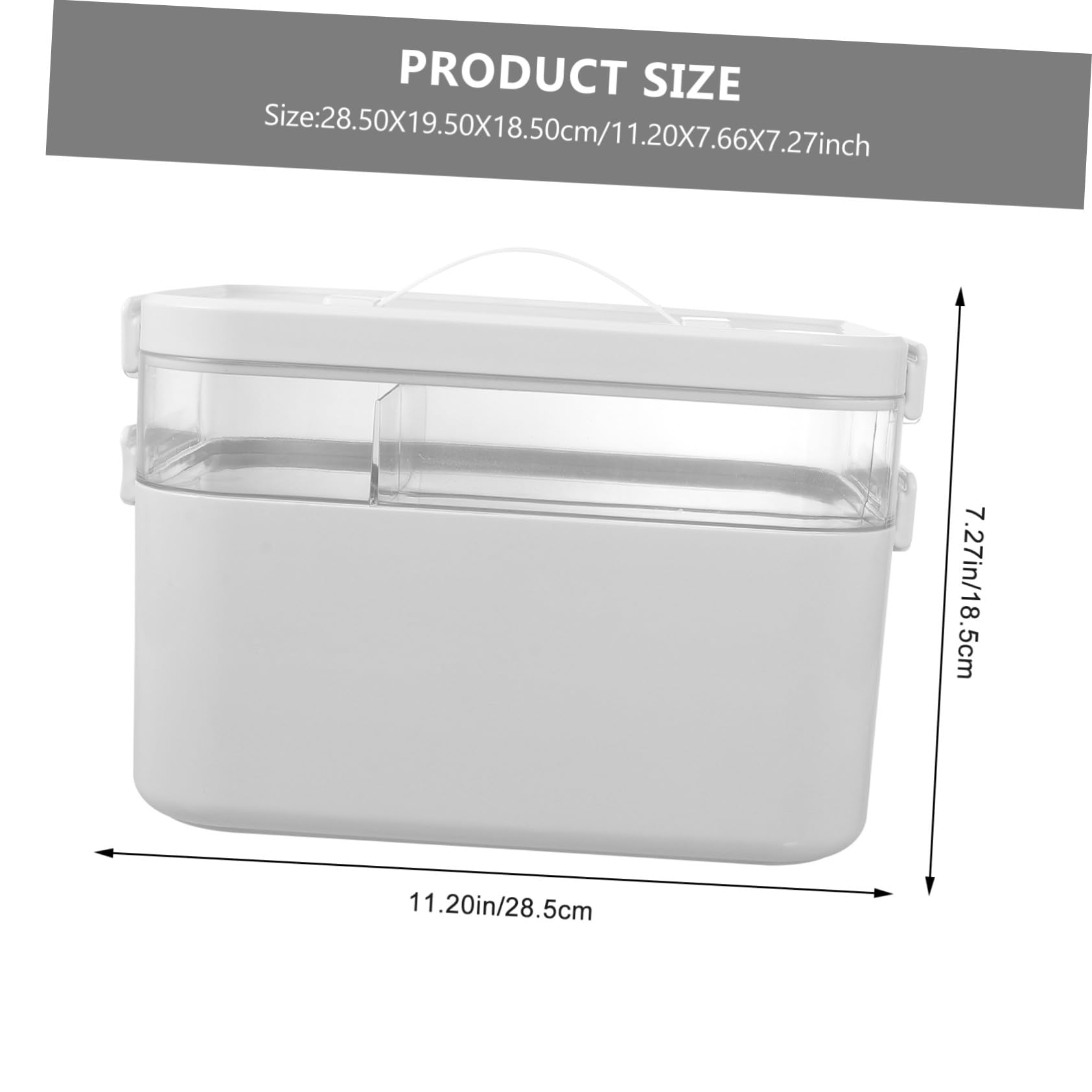 Scatola Medicinali Casa Portatile Capacità con Maniglia Organizer per Primo e Conservazione Farmaci Adatta per Viaggio e Ufficio