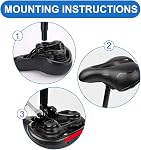 Comfortable Bike Seat Replacement Bike Saddle Dual Shock Absorbing Ball Anti-Slip Bicycle Saddle Waterproof Bicycle Seat for Men Women Universal Fit for Exercise Indoor Mountain Road Bikes