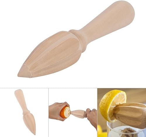 Miniatura 2 de FLEXMAN Wooden Lemon Squeezer Reamer, Multi Purpose Useful Manual Citrus Squeezer, Lemon Hand Juicer, Lime Squeezer for Lemons, Limes, Oranges