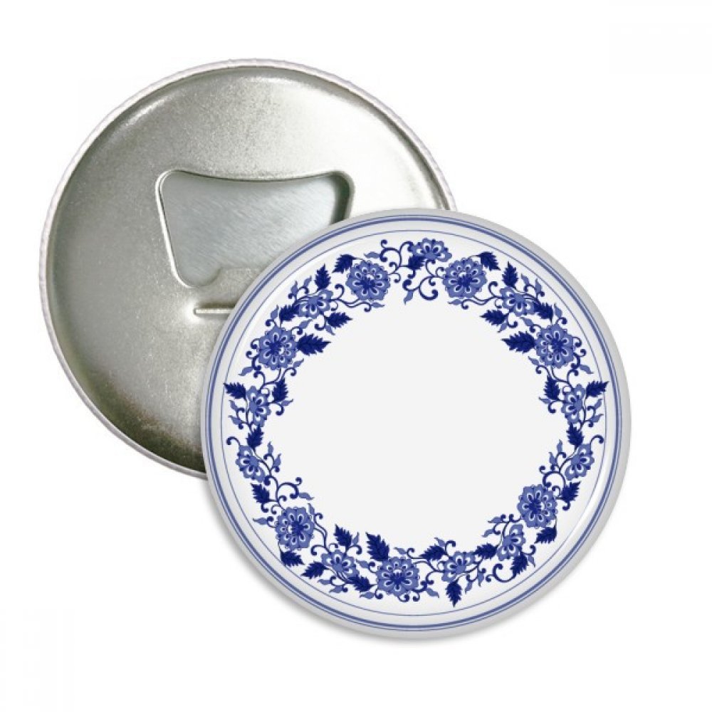 Cadeau culturel chinois aimant décapsuleur fleur bleue pour frigo