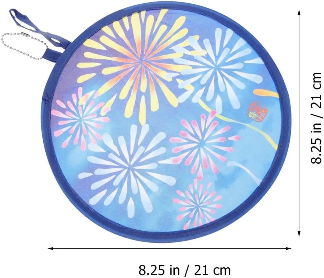 4pcs Portable Foldable Traditional Round Hand Fan Home Decor Fans Decorative Folding Fans