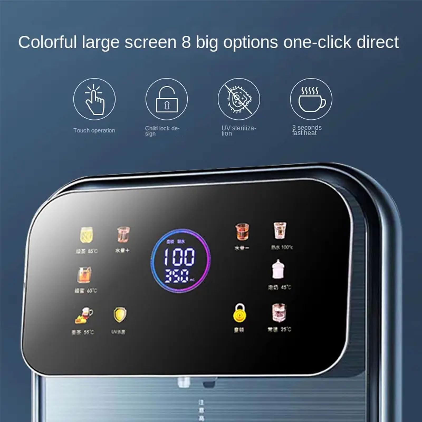 Distributeur d'eau chaude instantanée avec écran LCD, chaudière à eau murale, 35 l/h, distribution automatique d'eau pour café et bureau à domicile