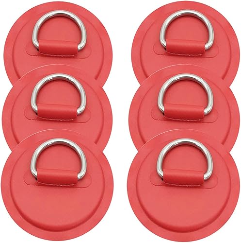 Miniatura 5 de 6 piezas PadPatch D Anillos para PVC inflable barco canoa balsa de acero inoxidable D-Ring Dinghy Kayak tabla de surf