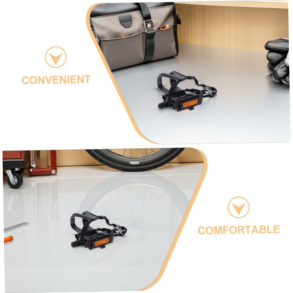 GALPADA 2 Pares Correas De Nylon para Pedales De Bicicleta con Cierre Reutilizable para Ciclismo Al Aire Entrenamiento Gimnasio