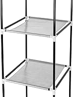 Vista 110 de 67" Portable Wardrobe Closet, Wardrobe Closet for Hanging Clothes with 2 Hanging Rods, 12 Clothes Storage Organizer Shelves, Non-Woven Fabric Grey