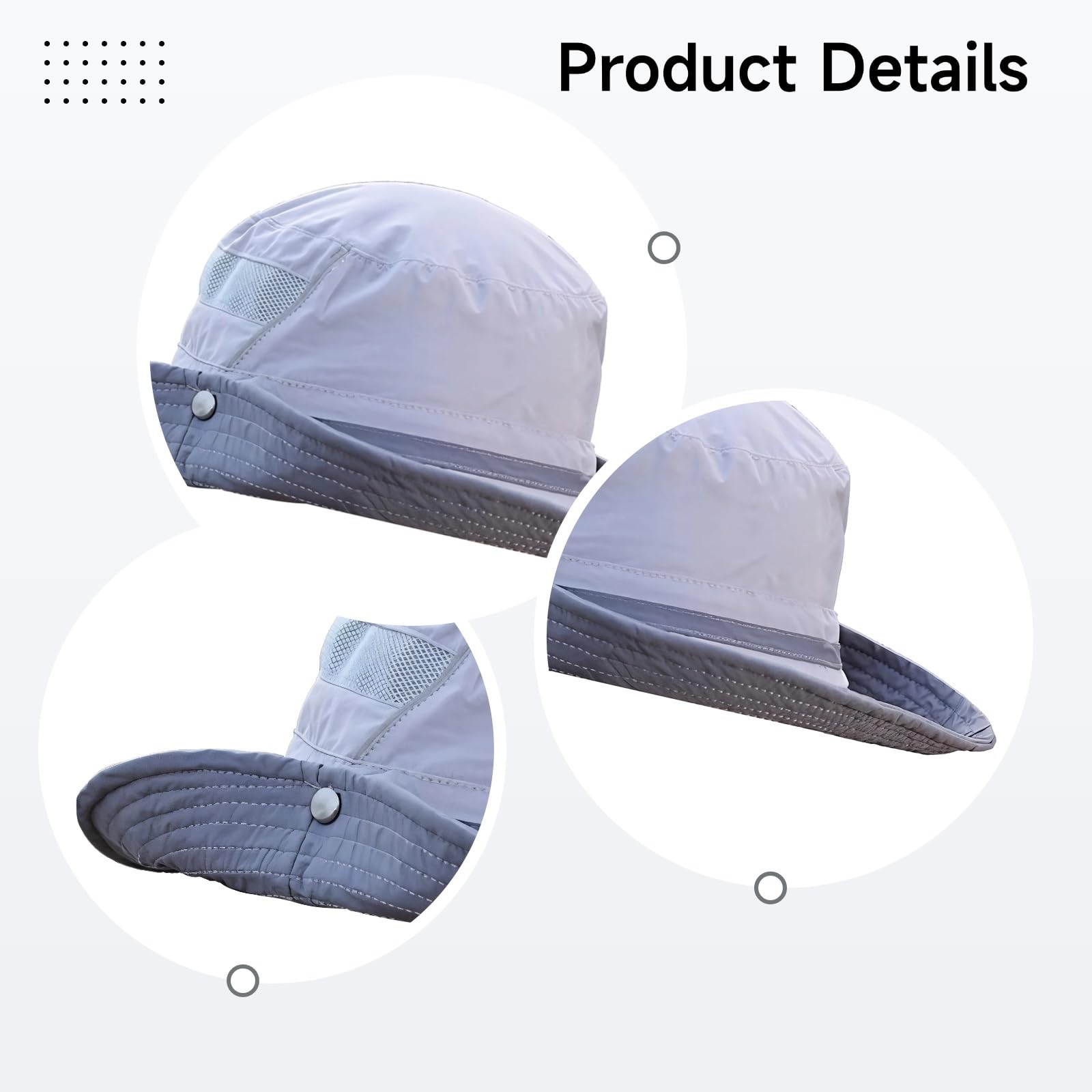 Sombreros de sol para mujer, protección UV, sombreros de ala ancha para mujer, sombrero de sol, gris, Talla única