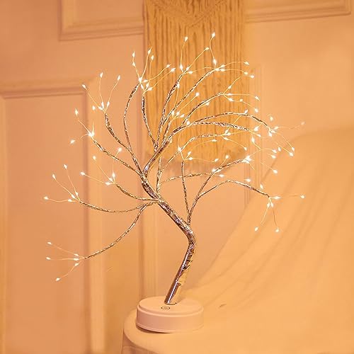 Bonsai Tree Light,108 LEDs Firefly Shimmer Spirit Tree Lamp, USB & Battery Operated, DIY Adjustable Branches Artificial Tabletop Fairy Tree Lights