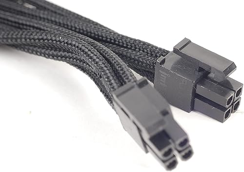 Miniatura 2 de SilverStone PP06B-EPS55 - Cable de fuente de alimentación de manga negra para un adaptador EPSATX de 12 V de 8 pines de 21.654 in de largo