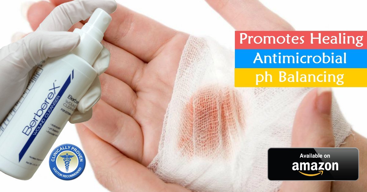 BerbereX Antimicrobial Wound Cleanser for Cuts, Scrapes, Burns
