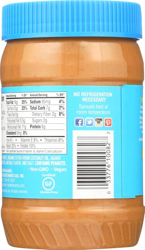 Earth Balance, Coconut & Peanut Spread, Creamy, 16 oz (453 g) - Pack 2 miniatura 2