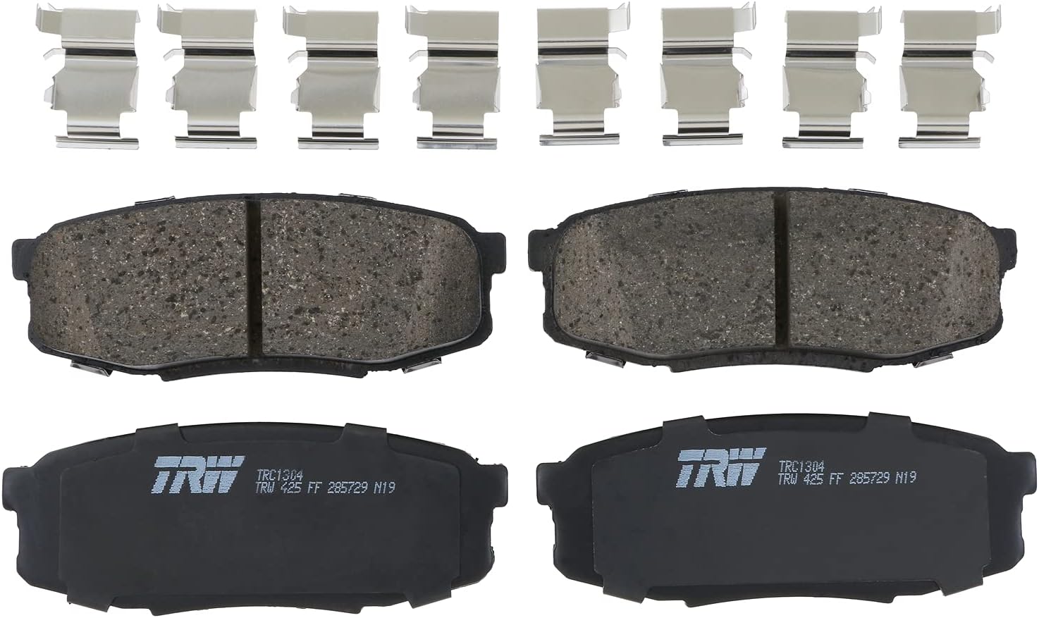 TRW Pro TRC1304 Disc Brake Pad Set For Toyota Tundra 2007-2021, Rear, And Other Applications