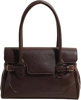 Womens Large Capacity Tote Bags and Handbags,Female Purses Quilted Versatile Crossbody Bags Satchel Bags Dark Brown