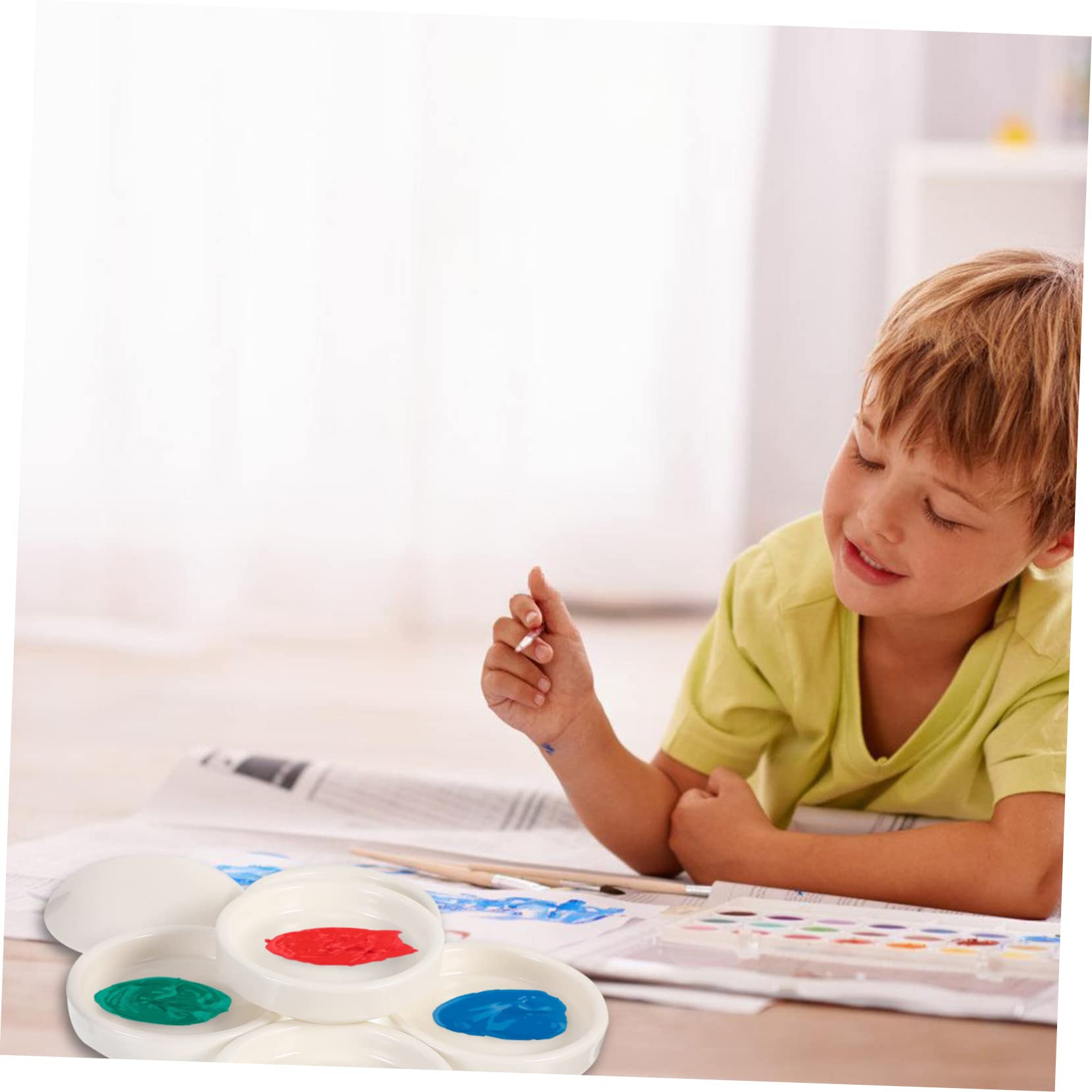 LALAFINA 1ensemble Palette De Mélange Céramique Couches pour Peinture Aquarelle Accessoire Pratique pour Artistes Et Étudiants