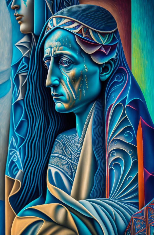 Art mural sans cadre personnes tristes affiche portrait toile 58x90 cm
