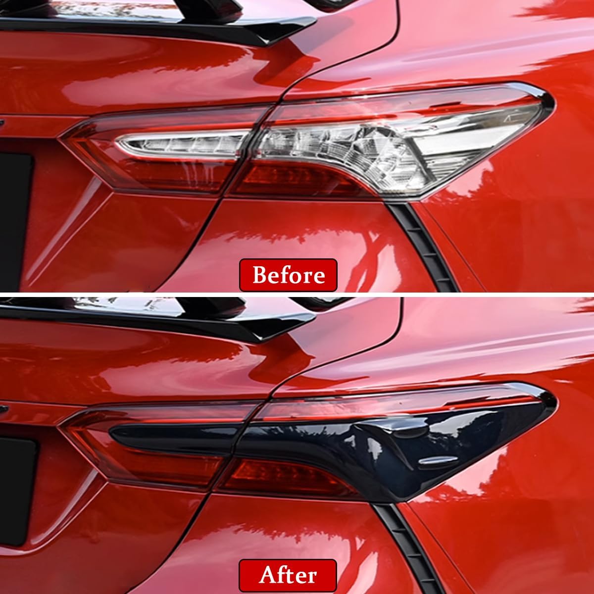 Tail Light Lamp Cover Guard Trim 4Pcs for Camry 2024 2023 2022 2021 2020 2019 2018 Tail Light Frame Bezels Decoration Protector Accessories