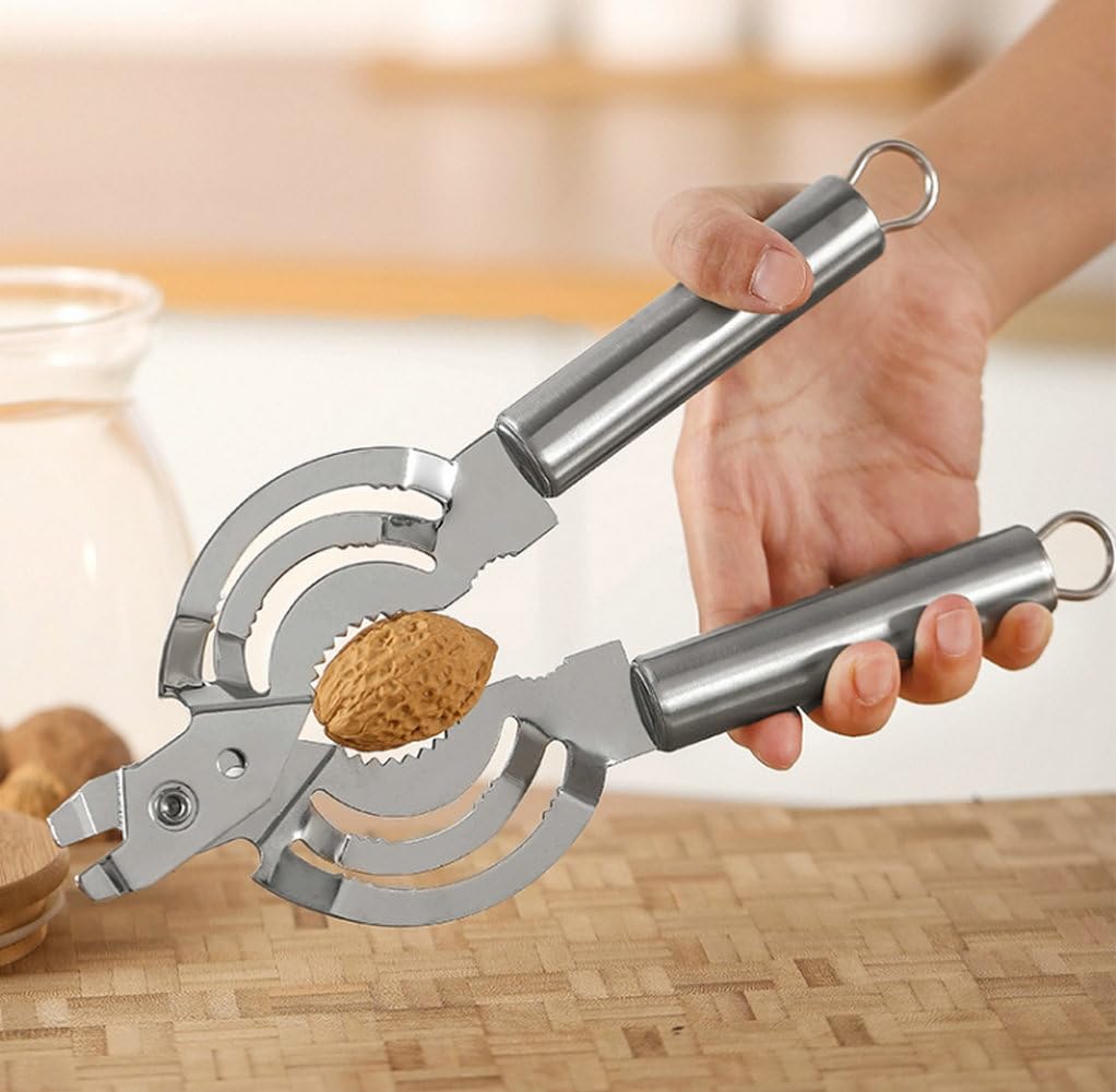 Apriscatole Manuale In Acciaio Inox 2 In 1 - Per Anziani E Cucina Di Tutti I Giorni (design Ergonomico, Magnete)