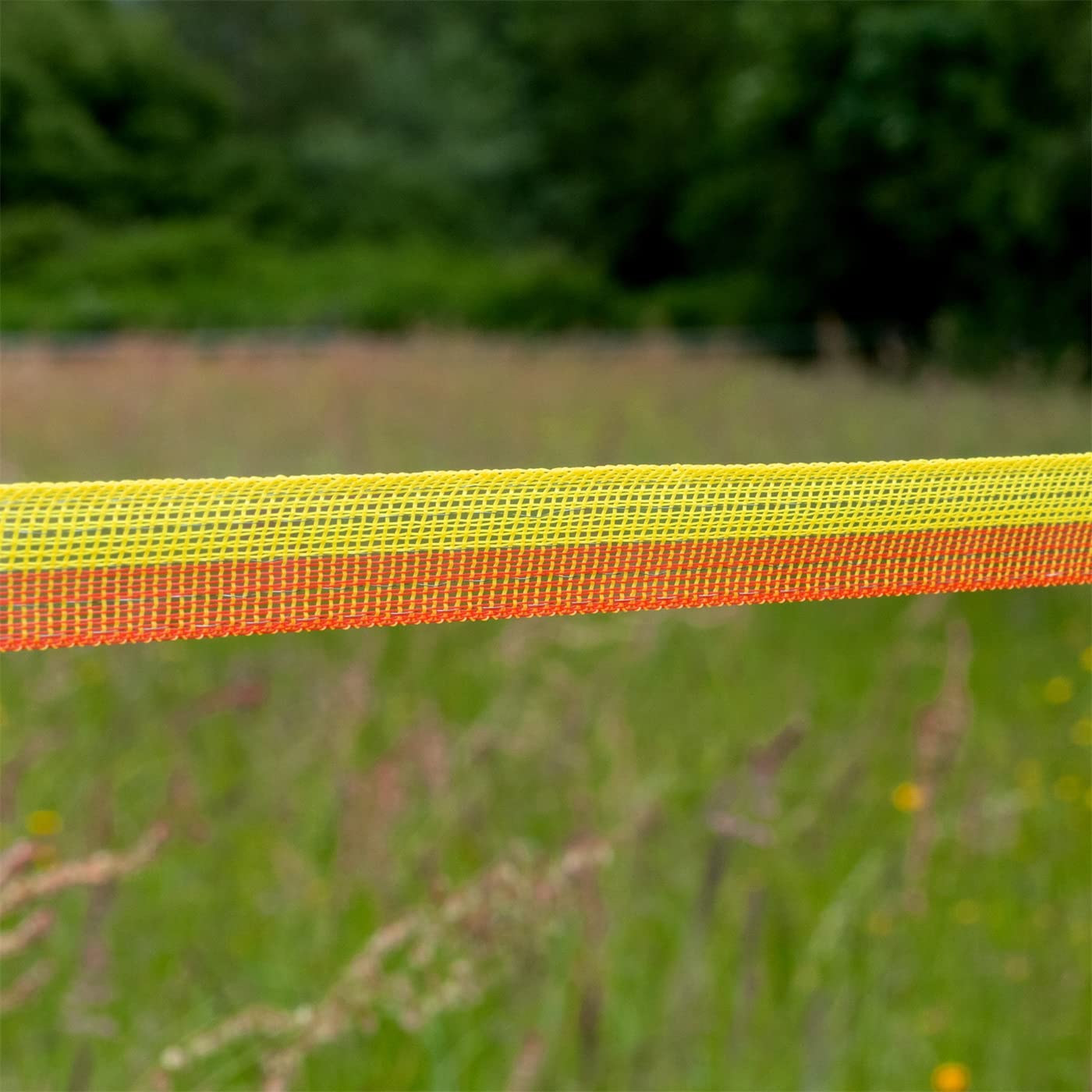 VOSS.farming 10 pz. Nastro per recinzone elettrica, Lunghezza 200 m, Larghezza 20 mm,Acciaio Inox 5 x 0,16, Colore Arancione/Giallo