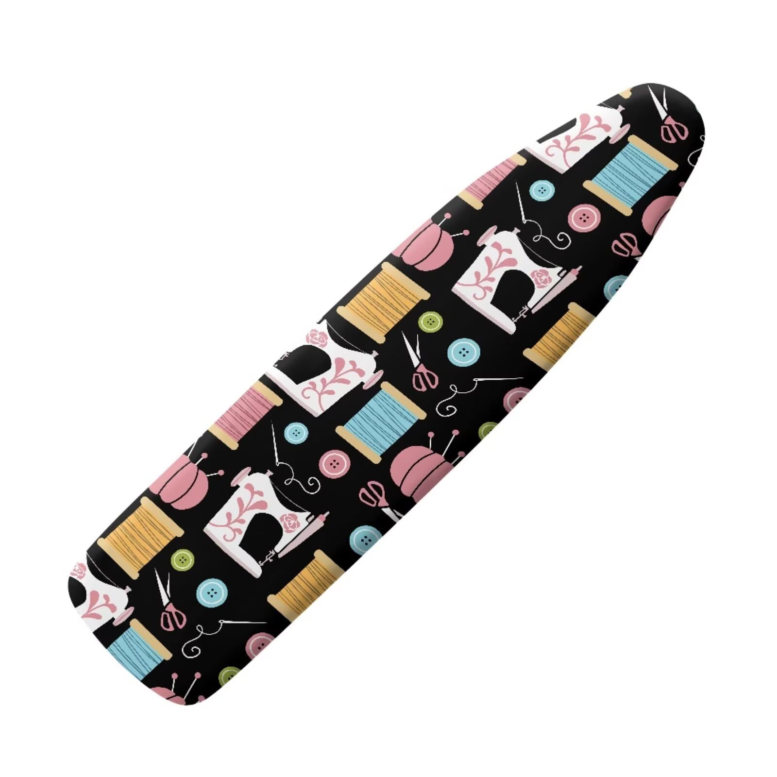Sewing Machine Patterns Ironing Board Cover Premium Polyester, Fits Full Size Board | Stain and Scorch Resistant; Elastic Edge | Laundry Accessories