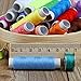 LIHAO 32 Hilos de Coser de Poliéster con 32 Bobinas Metal para...