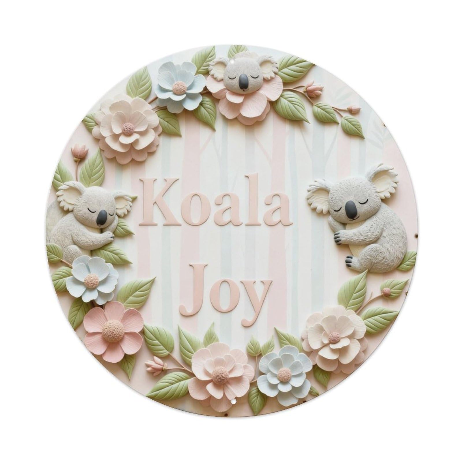 Koala Joy Metal Tin Sign Plaque