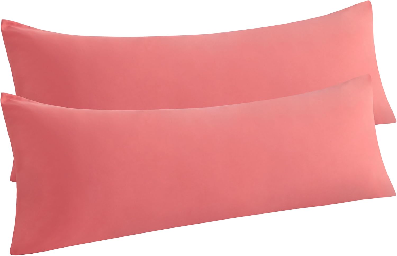 NTBAY 2 Pack Body Pillowcases, Coral Pink, Microfiber
