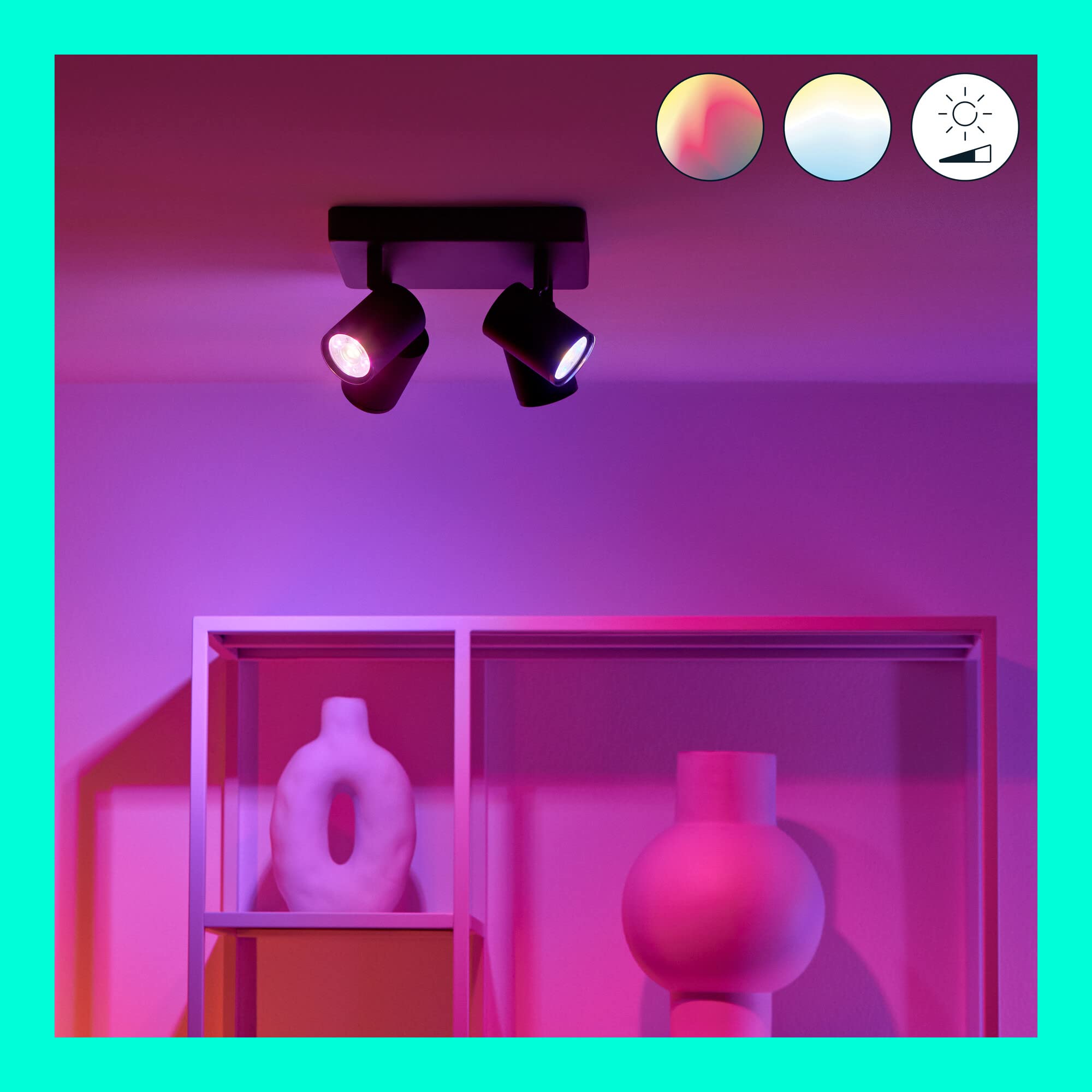 WiZ Inteligentna lampa Imageo, 4x reflektor LED, 3x5W, Wi-Fi, wiele odcieni bieli, szeroka paleta kolorów, sterowanie aplikacją