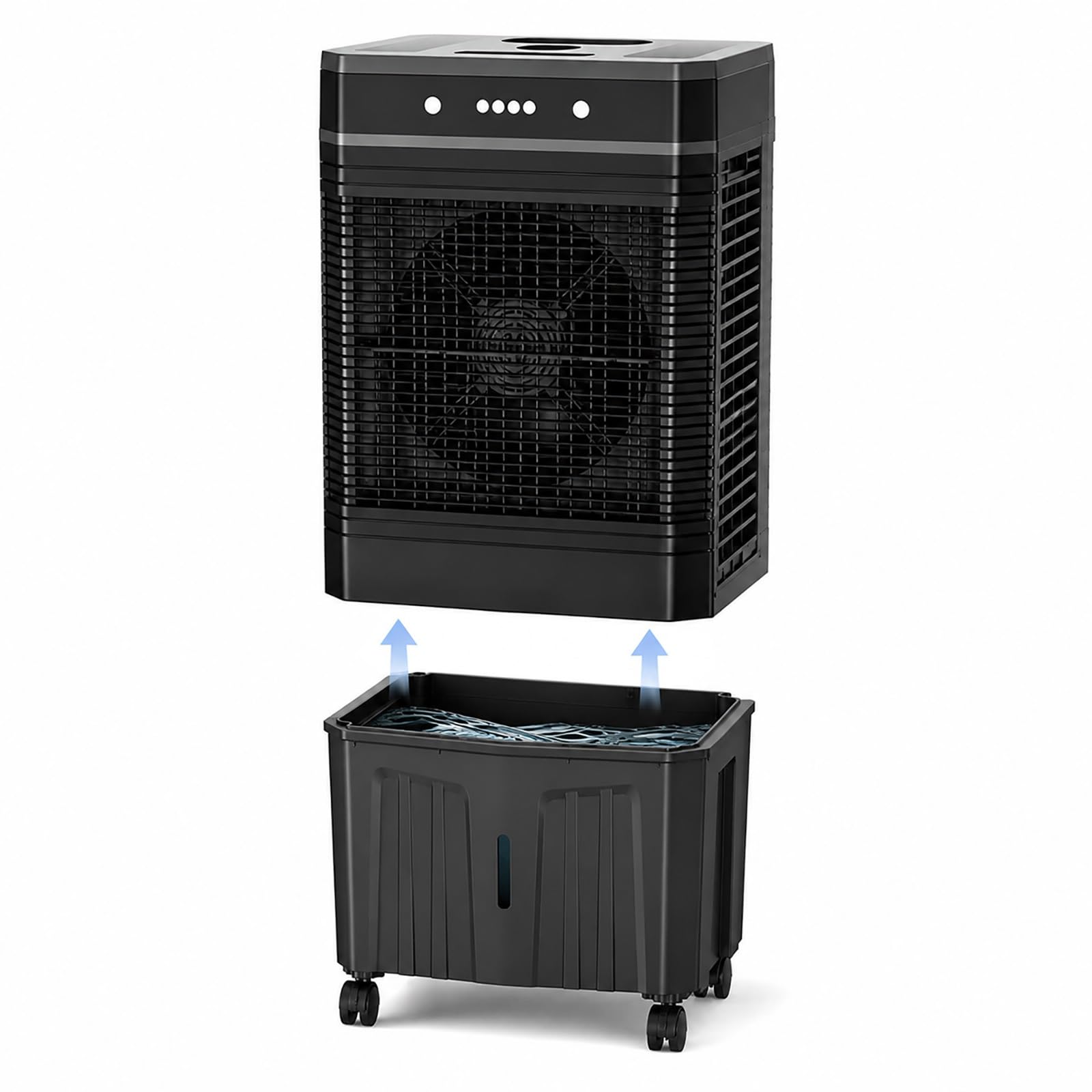 Portable Evaporative Air Cooler, 3 Speeds & 120° Oscillation Swamp Cooler