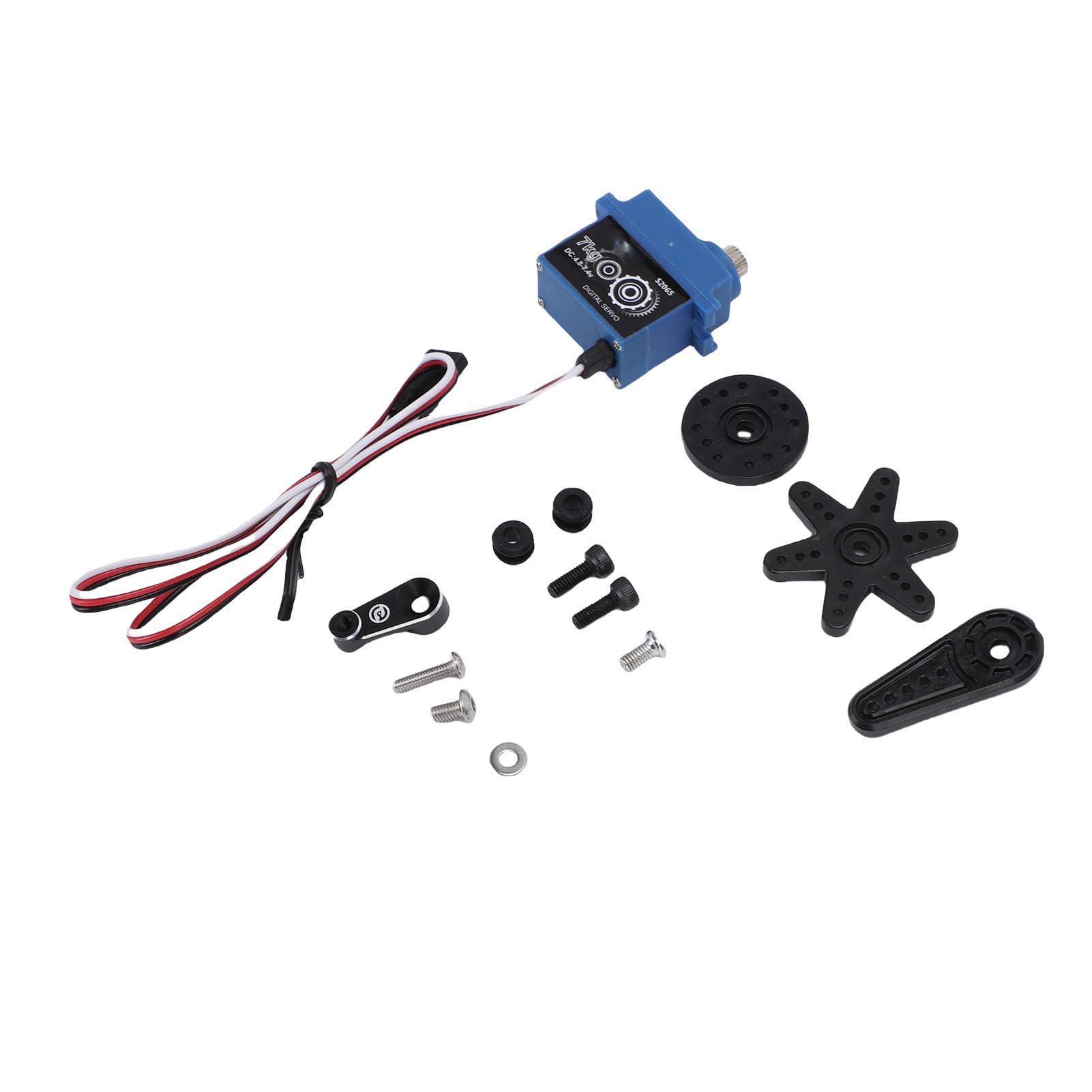 3 Stück 7KG RC Digital Servo Geeignet für SCX10 III 1/10 Maßstab Crawler RC Metall Servo mit Arm IP66 Wasserdicht Aluminiumlegierung Upgrade Teile