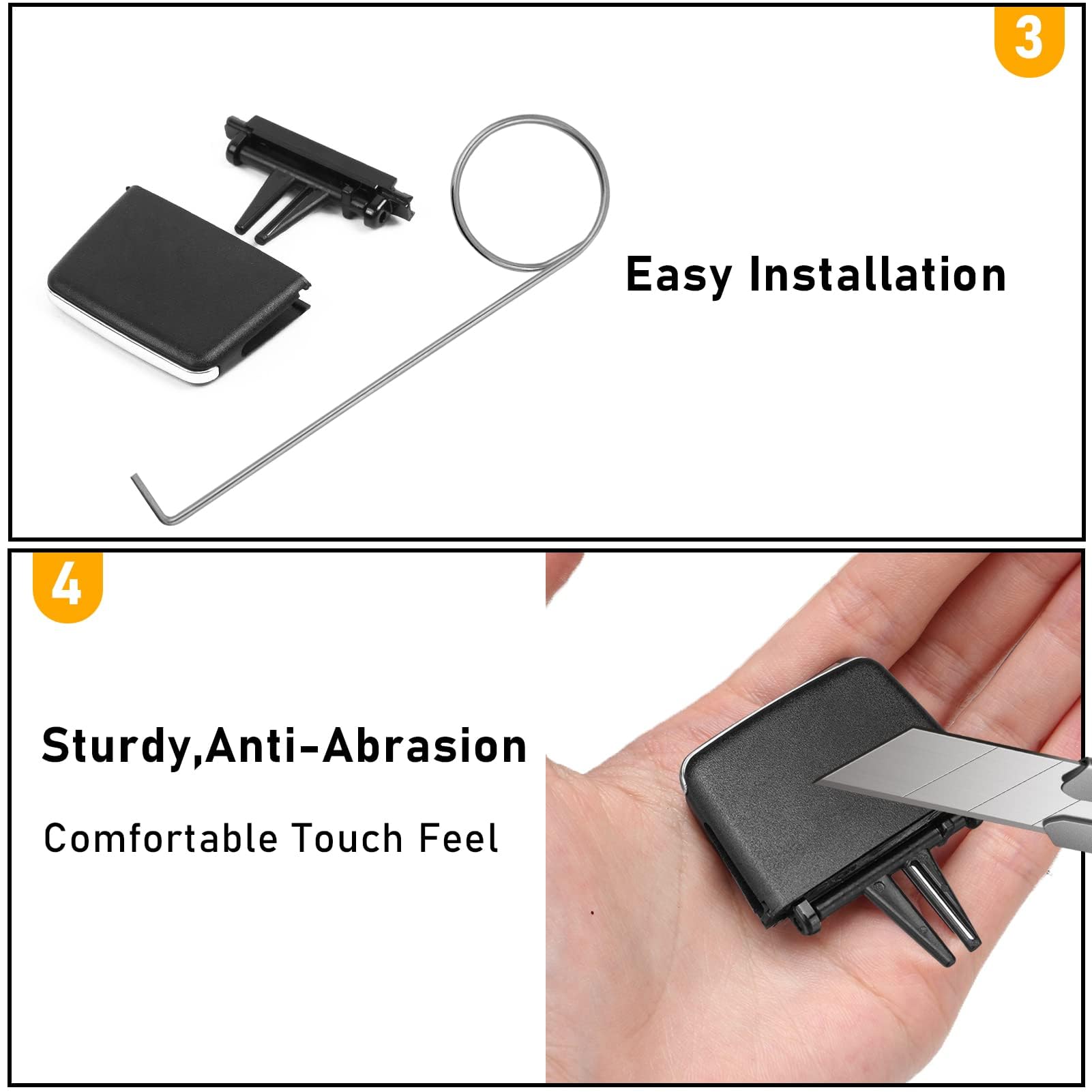 TTCR-II 1PCS AC Clip Lüftungsgitter Kompatibel mit Auto AC Entlüftungsclip 3er E90 E91 E92 E93 320i,325i,328i,330i,335i (2005-2011) Lüftungsgitter Clip Vorne,Klimaanlage Luftgitter Clips(Vorne)