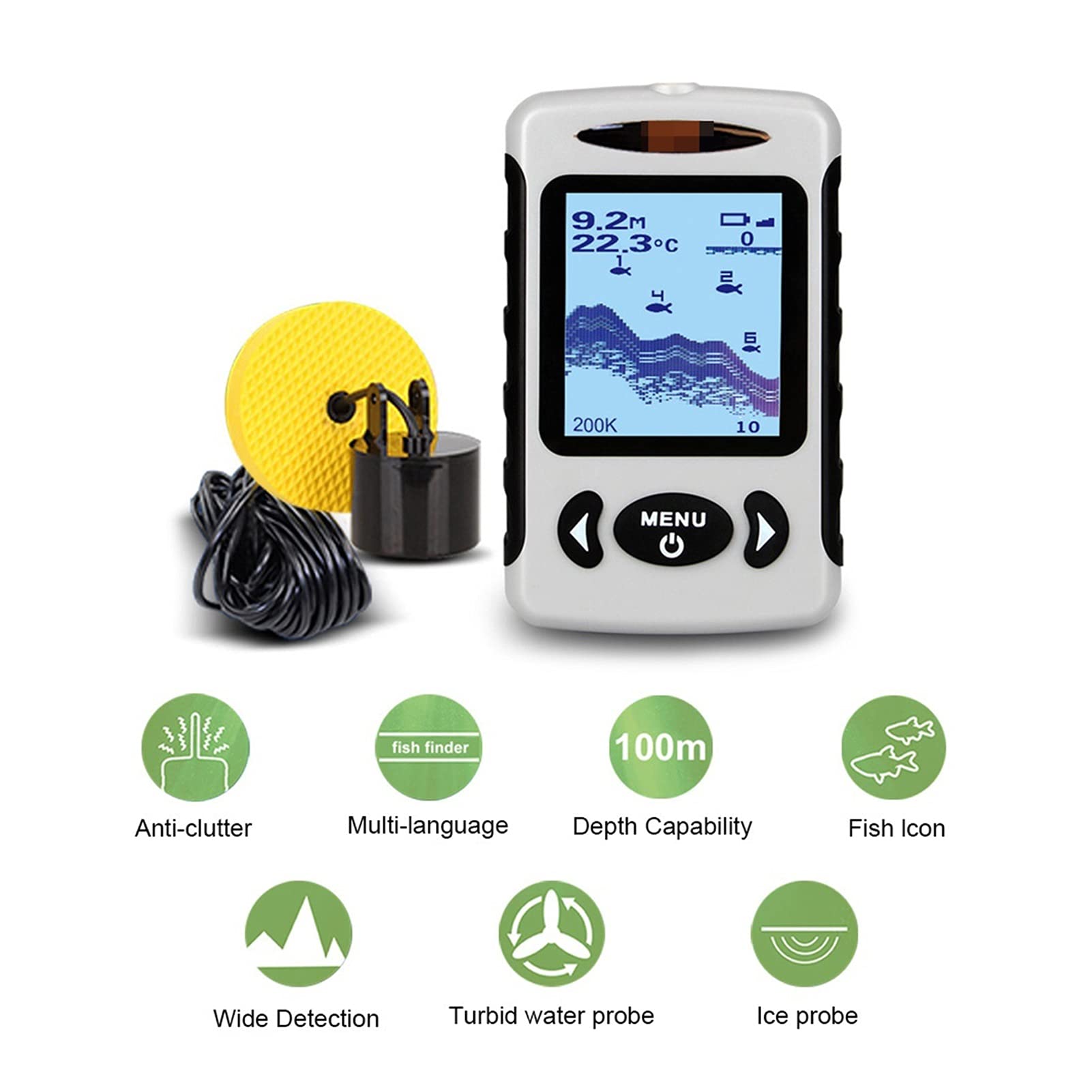 fish finders under $300 Amazon.com: Fish Finders Depth Finders Wired Fish Finder 2.2