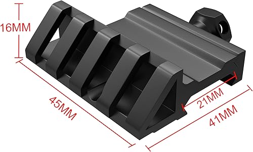 Miniatura 9 de Eastern Tactical Supply Riel Picatinny Weaver de 45 grados con 4 ranuras para montaje en riel (FD1-rojo)