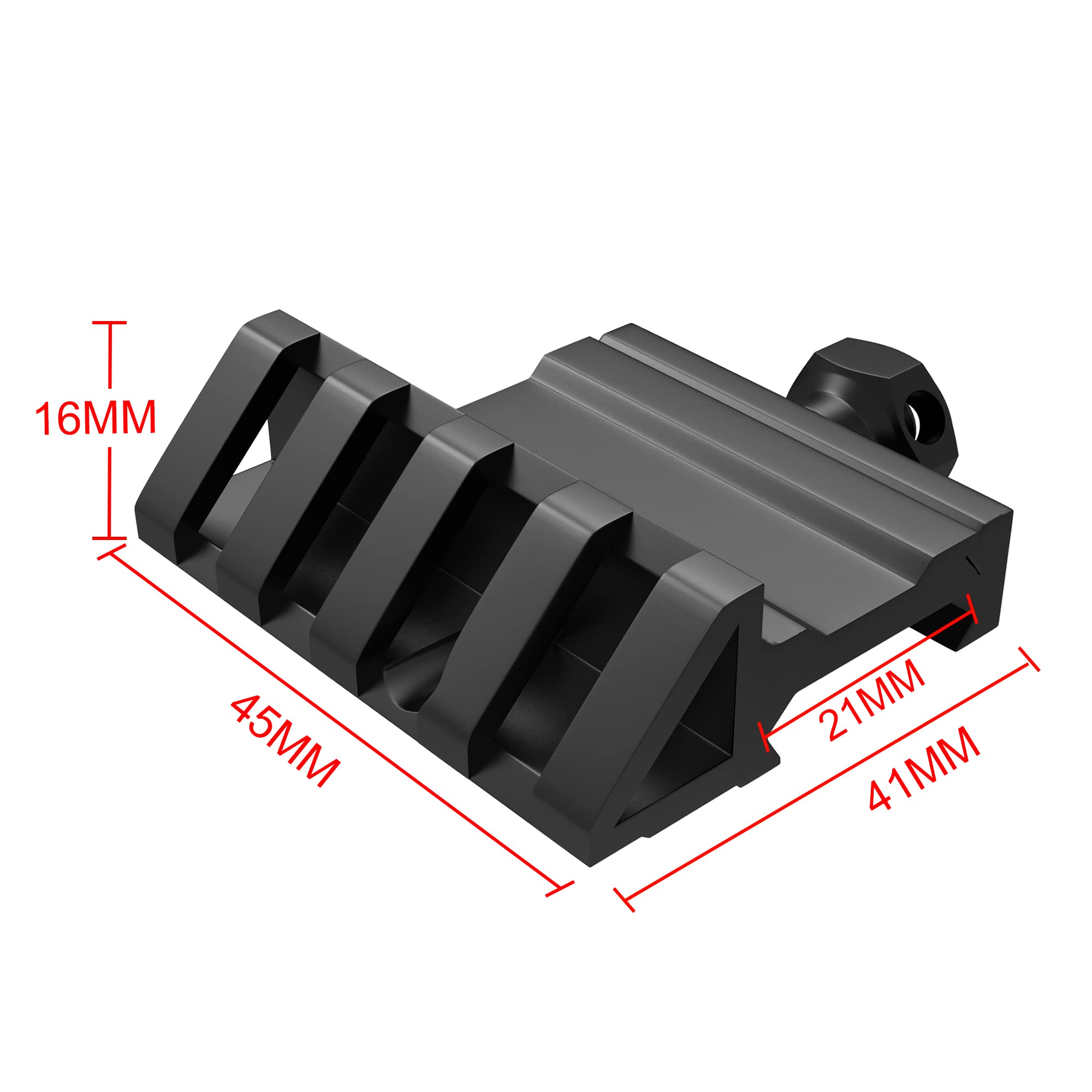 Sniper 45 Degree Offset Rail Mount 4 Slots Picatinny Weaver Rail (2PCS)