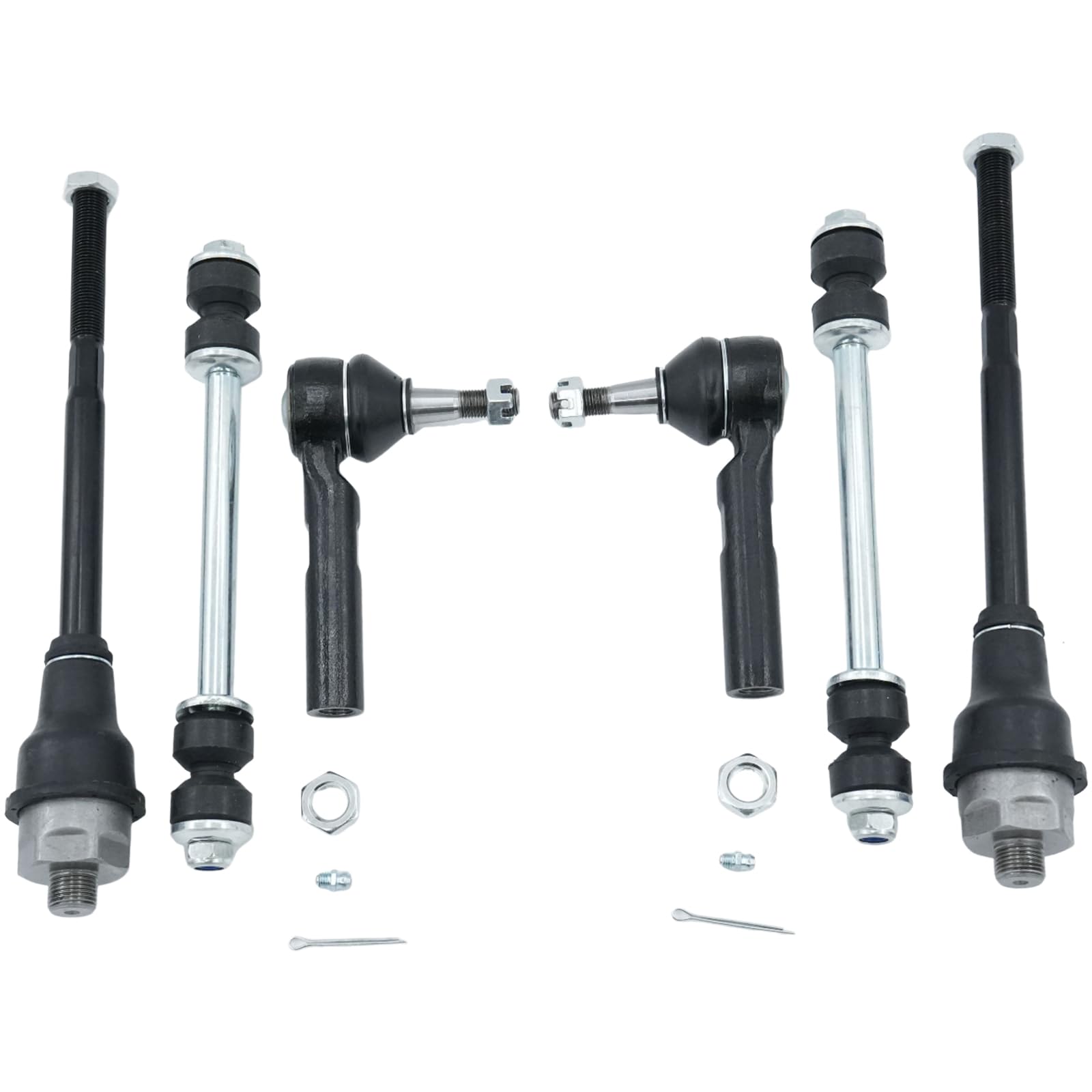 6PCS Front Suspension Kit Tie Rod Ends Sway Bar Kit for Cadillac Escalade 2002-2006, Chevy Silverado 1500 1999-2006, Avalanche 1500 2002-2006, GMC Yukon 2001-2006, Sierra 1500 1999-2006 OE#‎ ES3488