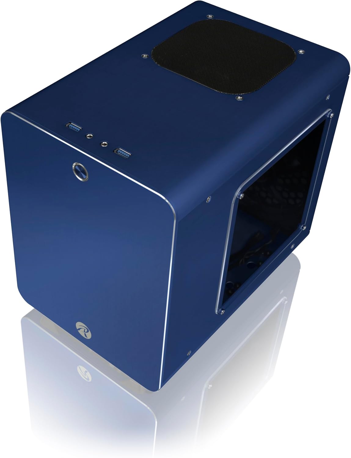 RAIJINTEK METIS Plus Blue, Alu. Mini-ITX PC Case, Compatible with ATX PSU, 170mm VGA Card Length, 160mm CPU Cooler Height, 12025 LED Rear Fan pre-Installed, Airflow (0R200058)