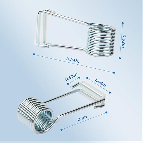 Miniatura 2 de Cierrapuertas con bisagra de resorte de mariposa, con parachoques de goma, se adapta a la mayoría de los pasadores de bisagra de puerta