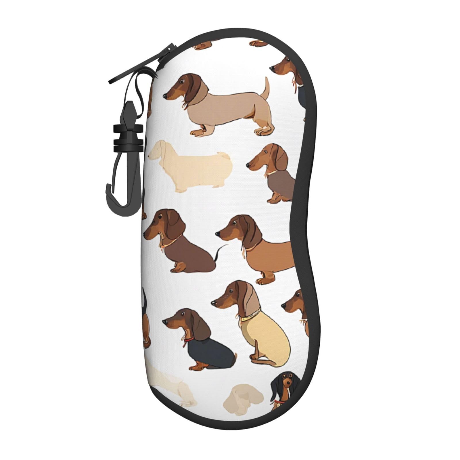 Aspoijhn Unisex I Love My Dog Dachshunds (I Love My Dog Dachshunds) Eyeglasses Case For Travel Or Carry-On Stylish Design Sunglasses Pouch For Men And Women