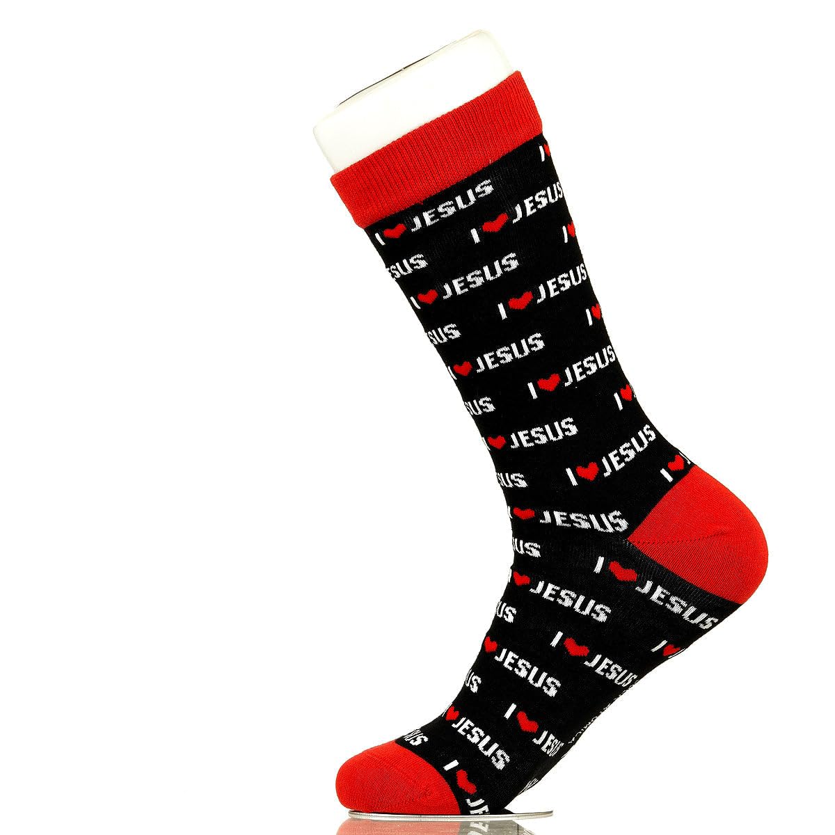 Sock Atomica Unisex Multicolour Funny Novelty Colourful Cotton Crew Socks For Men Women, Boxed Gift Set (Uk 7-11 / Eu 41-46) (I Heart Jesus)