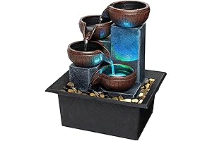 FUENTE PARA JARDIN | Small Tabletop Waterfall Fountain Zen Meditation Fountain