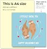 Funny Valentine's Day Card for Him or Her - Valentines Day Cards for Girlfriend, Boyfriend, Husband or Wife - Valentine's Day Card for Fiance Fiancee - Cute Animal Otter Valentine's Day Card