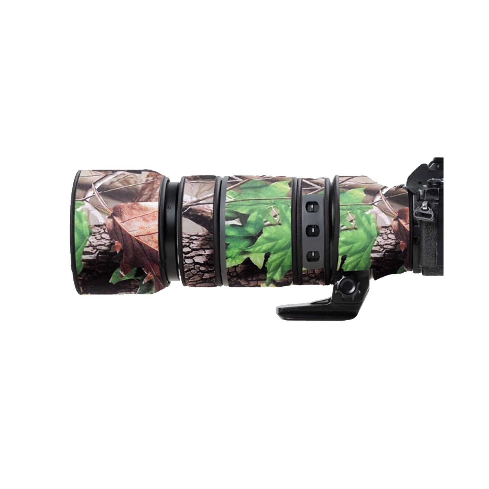 Lens Cover for Olympus 100-400mm F/5.0-6.3 is ED MSC Camouflage Camera Lens Protection Sleeve (Color #Green Leaf Camouflage - Waterproof) Rain Cover