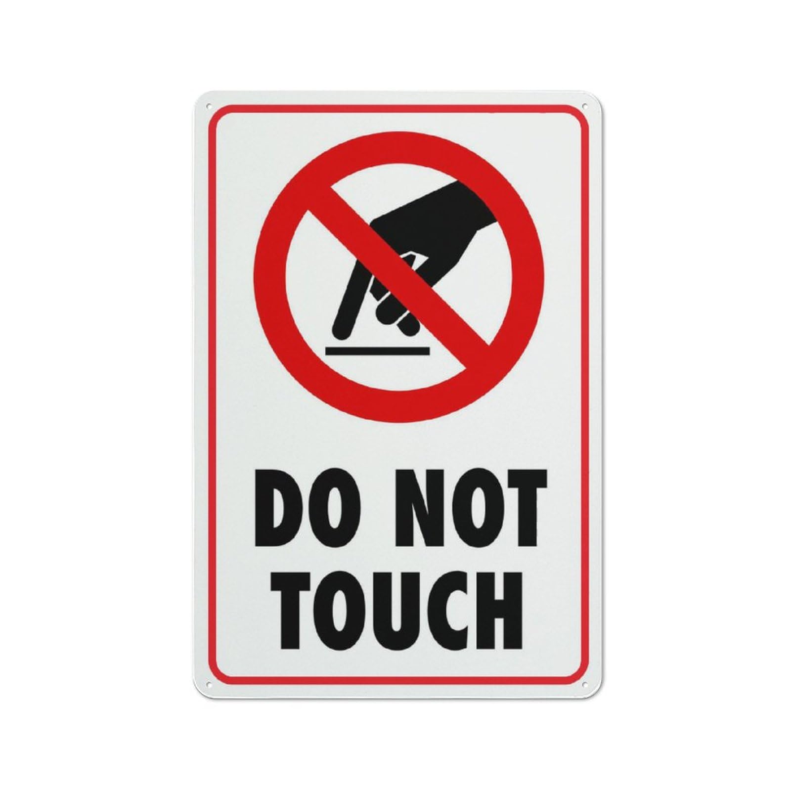 Do Not Touch Sign Metal Signs 12X8 Inch Rust Free Aluminum,Uv Ink Printing,Durable/Weatherproof Outdoor For Home